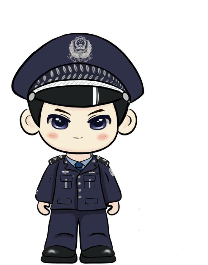 chibi công an tạo hình thân thiện