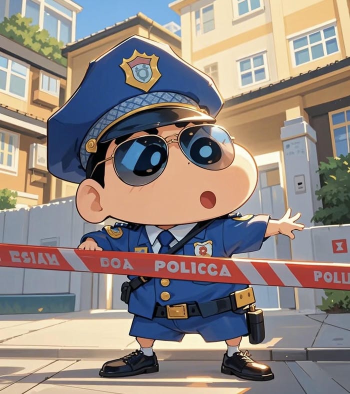 chibi công an siêu dễ thương