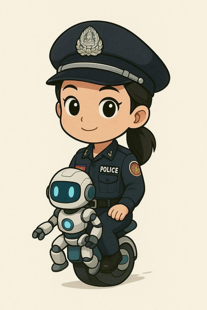 ảnh chibi công an thân thương