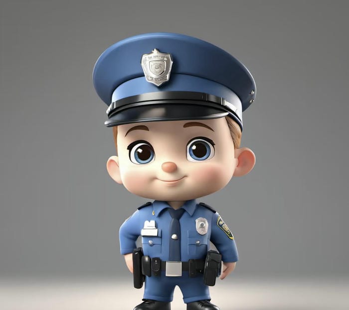 ảnh chibi công an siêu cute