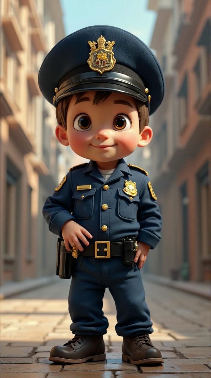 hình chibi công an siêu đẹp