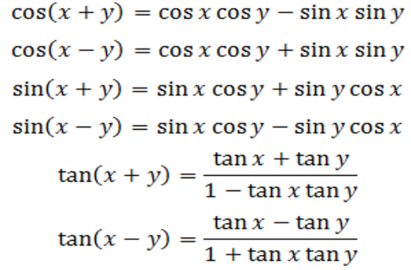 Công thức cộng lượng giác lớp 11