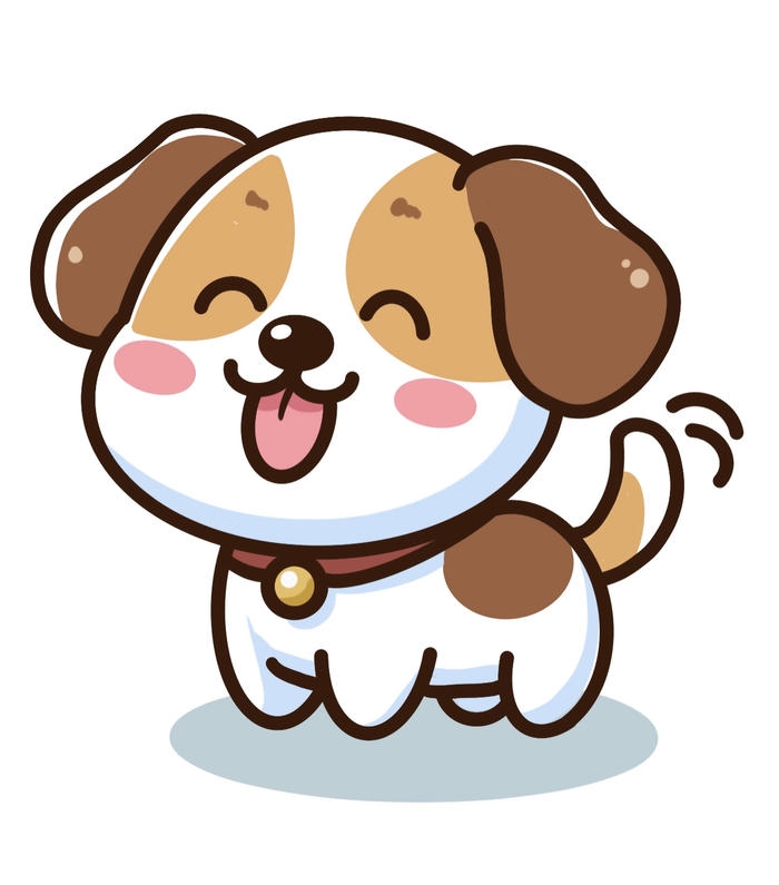 Ảnh con chó chibi cười rất tươi