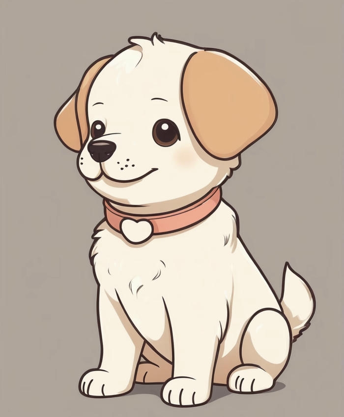 Ảnh con chó chibi nhìn rất thư giãn