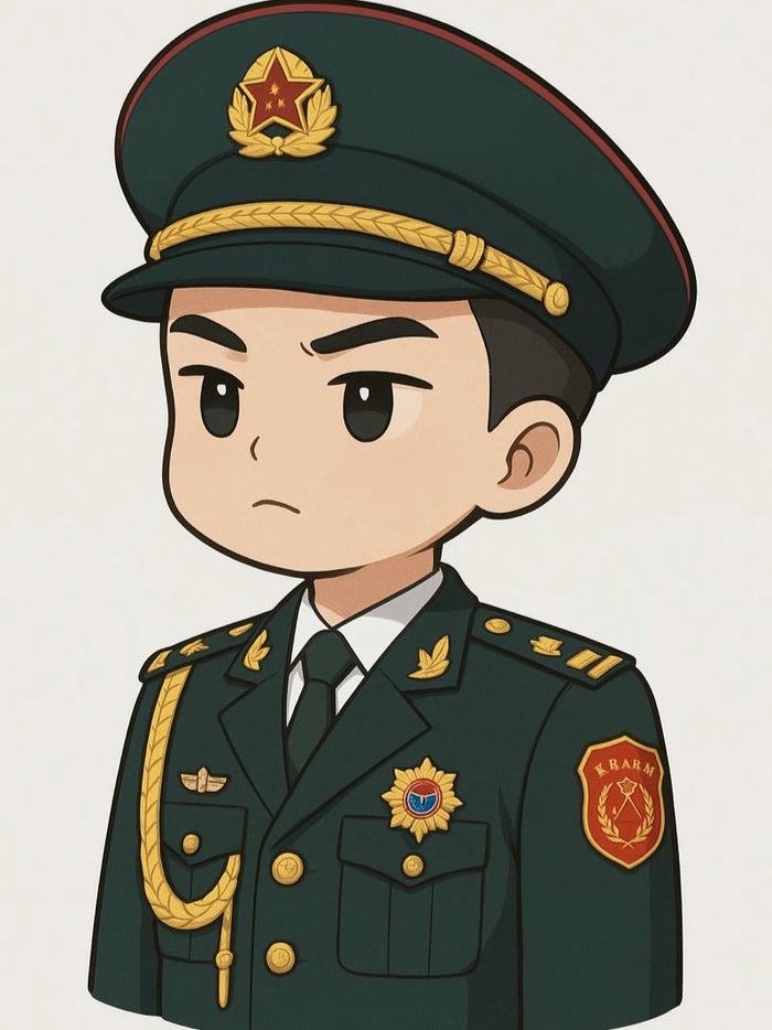 Chibi công an dễ thương biểu cảm nghiêm túc rất ngầu