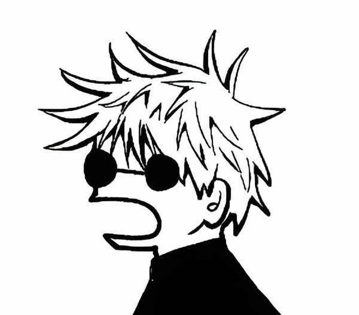 hình anime nam trắng đen ánh sáng