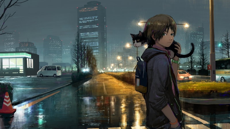 Bóng dáng nam thần dưới mưa