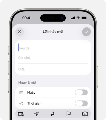 Sử dụng Lời nhắc tr&ecirc;n iPhone, iPad hoặc iPod touch