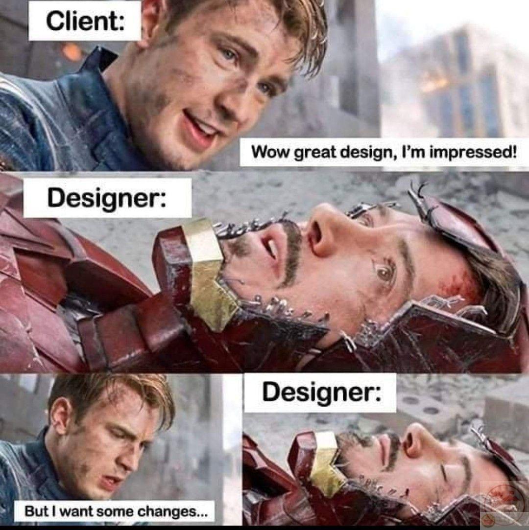 Một phút thảnh thơi hiếm hoi của designer cũng đủ làm thành ảnh chế