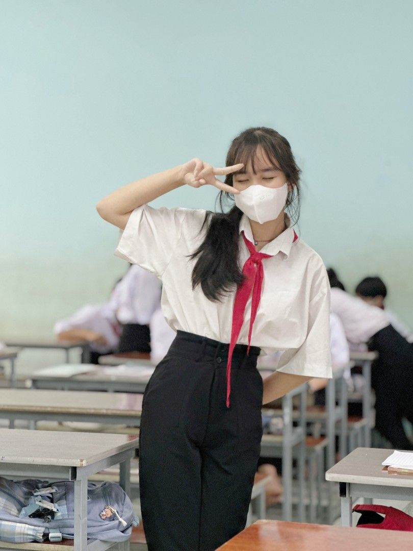 Ảnh gái xinh cấp 2 rạng ngời với nụ cười hồn nhiên tỏa nắng