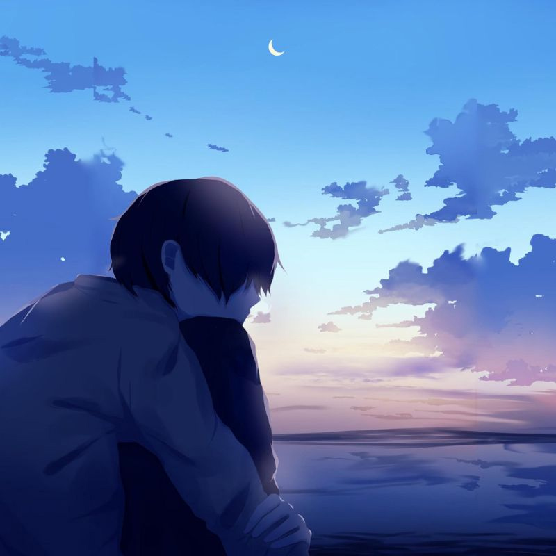 Ảnh anime nam buồn gợi lên nỗi cô đơn khó tả