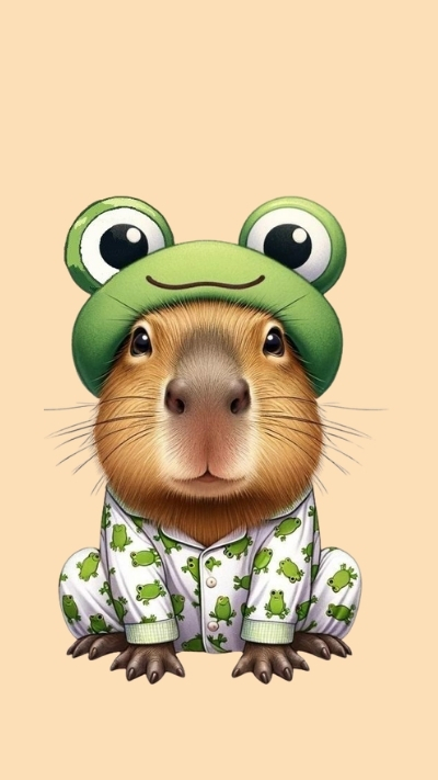 anh nen capybara nghe thuat phong cach