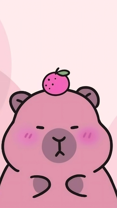 anh nen capybara mau hong trong suot