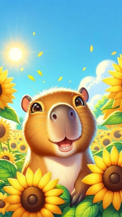 anh nen capybara song dong mau sac