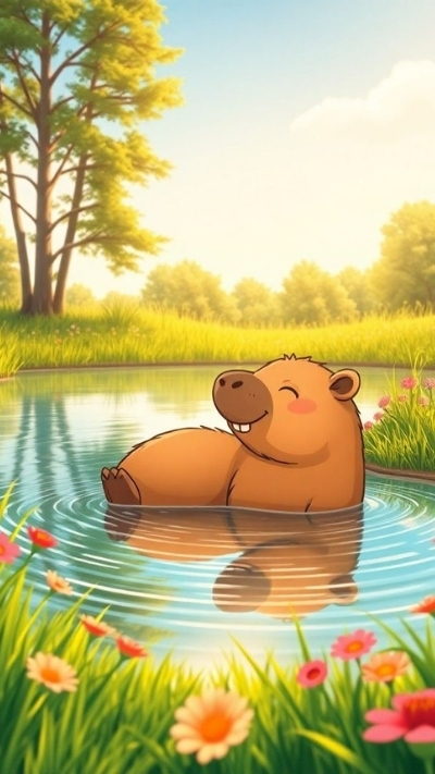 anh nen capybara song dong huyen ao