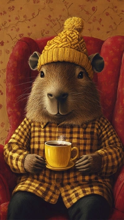 anh nen capybara song dong cuoi mo