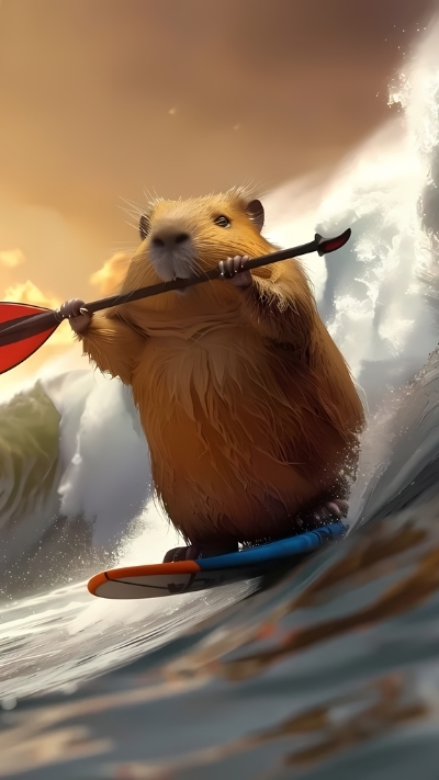 anh nen capybara song dong hoat hinh