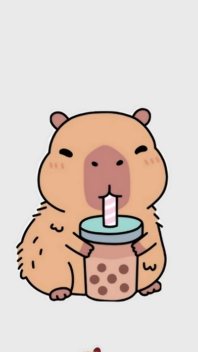 anh nen capybara uong tra sua sang tao