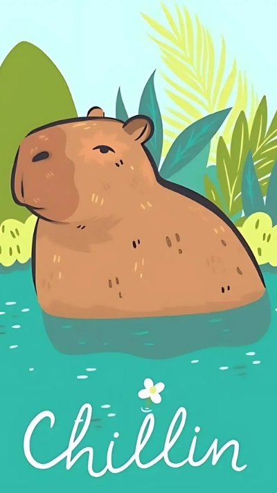 anh nen capybara ve tay hoat hinh