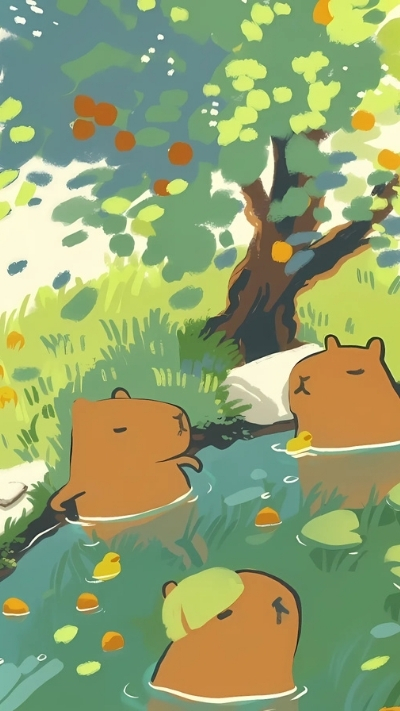 anh nen capybara ve tay de thuong