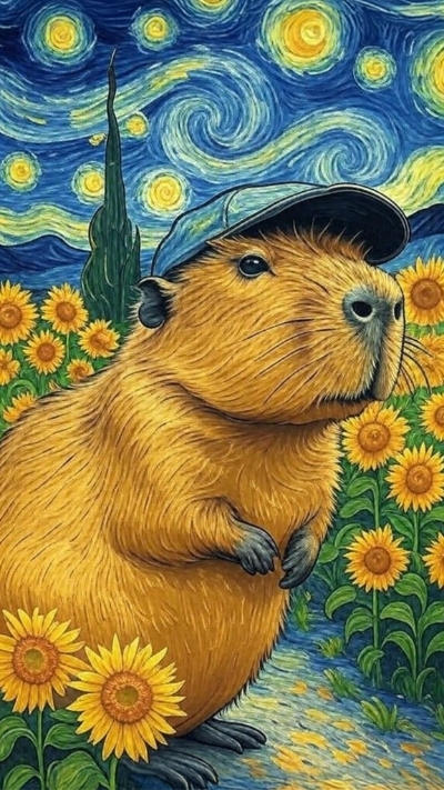 anh nen capybara ve tay truyen tranh