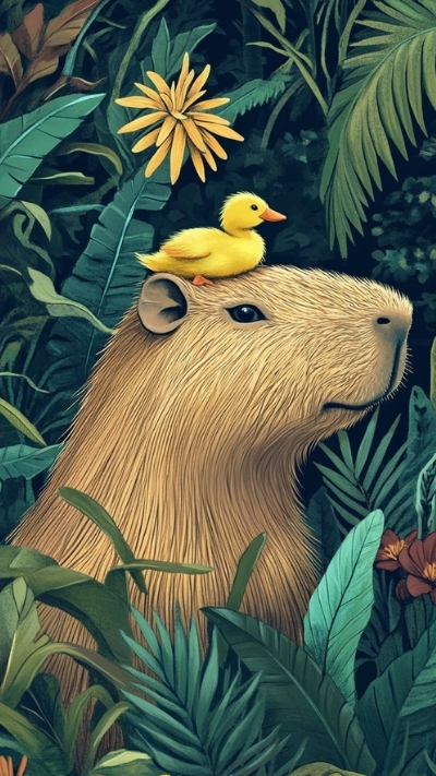 anh nen capybara ve tay sang tao