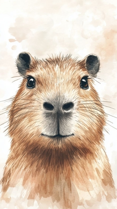 anh nen capybara ve tay don gian