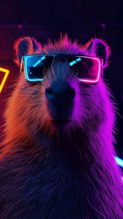 anh nen capybara ve tay phong cach