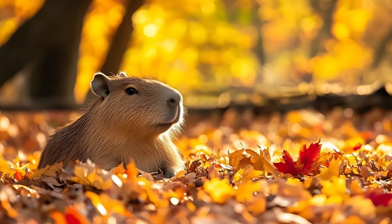 anh nen capybara may tinh chibi cute