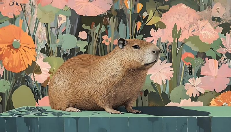 anh dai dien capybara may tinh de thuong