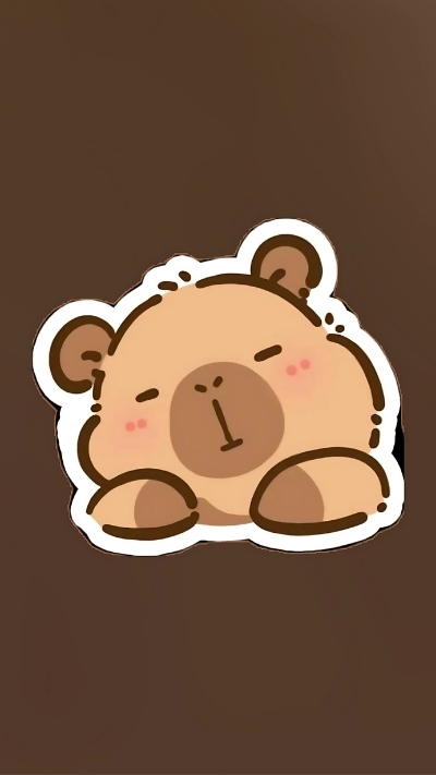 anh nen capybara chibi cute pho mai que