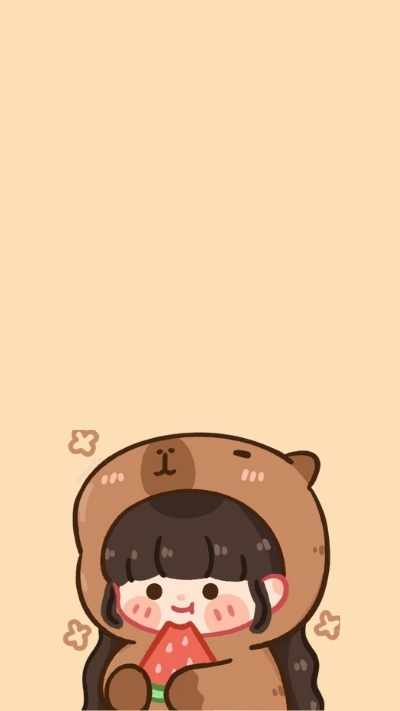 anh nen capybara chibi be nho