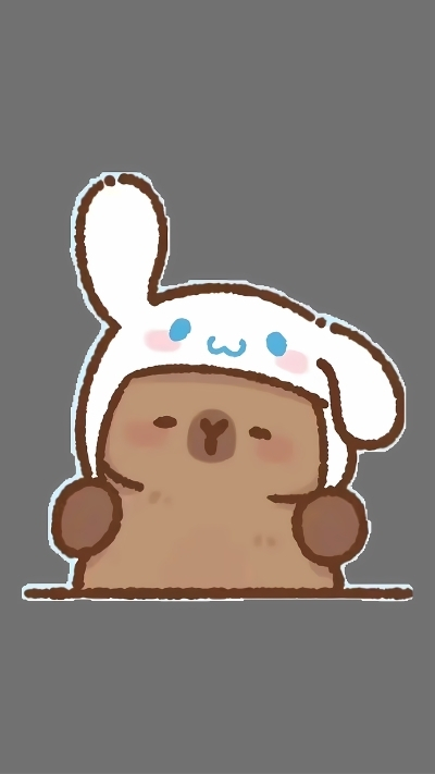 anh nen capybara chibi nhoi bong