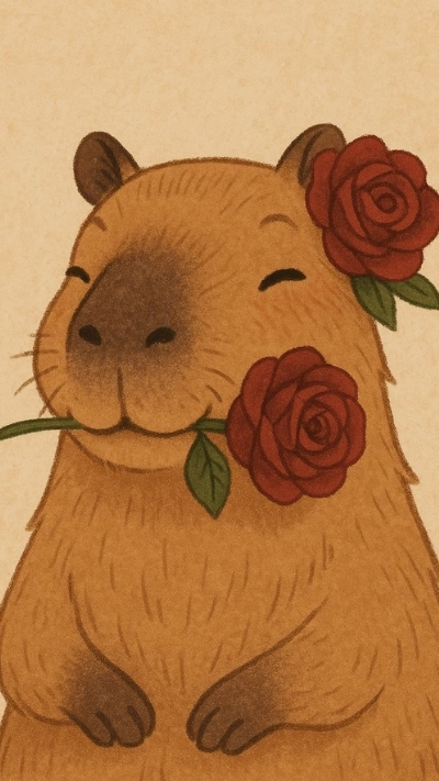 anh nen capybara 4k tinh xao