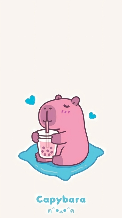 anh nen capybara mau hong hong hac