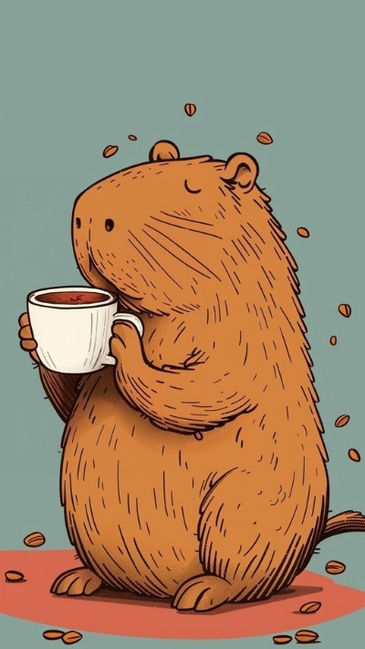 anh nen capybara chill nhe nhang