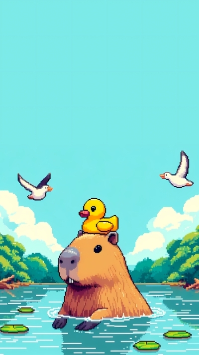 anh nen capybara chill cho nghi duong