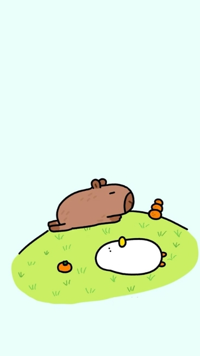 anh nen capybara va dong vat hoat hinh