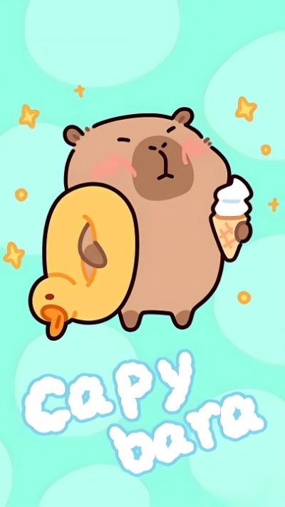 anh nen capybara va dong vat vit vang