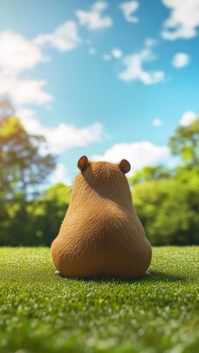 anh nen capybara toi gian don sac