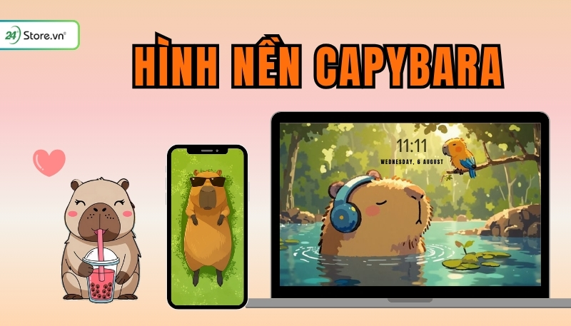 ảnh nền capybara mở đầu bài