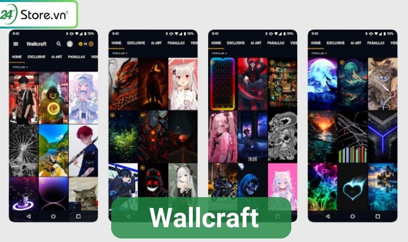 App hình nền iphone wallcraft