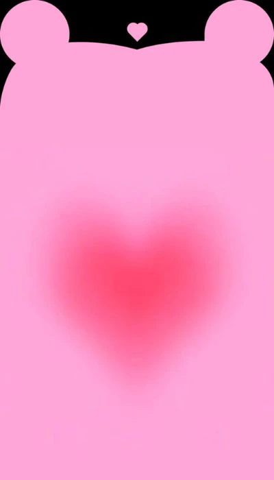 Hình nền iPhone 13, 13 Pro Max tai thỏ - trái tim