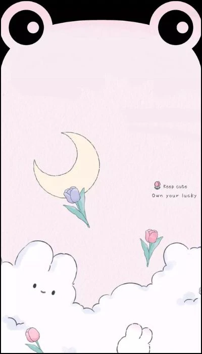 Hình nền iPhone 13, 13 Pro Max tai thỏ - thỏ trắng