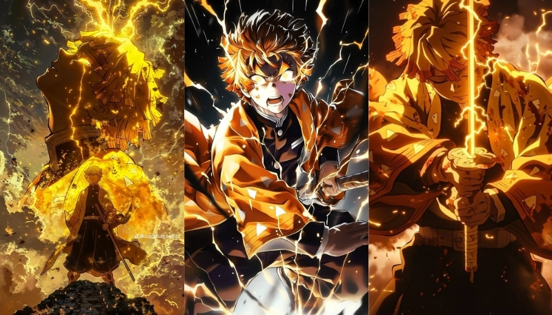 hình nền kimetsu yaiba zenitsu