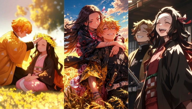 hình nền kimetsu yaiba dễ thương