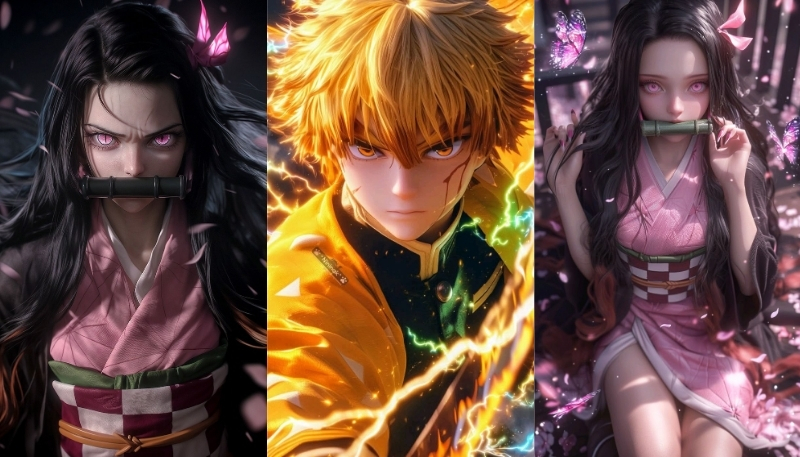 ảnh nền kimetsu yaiba 3d cực đẹp