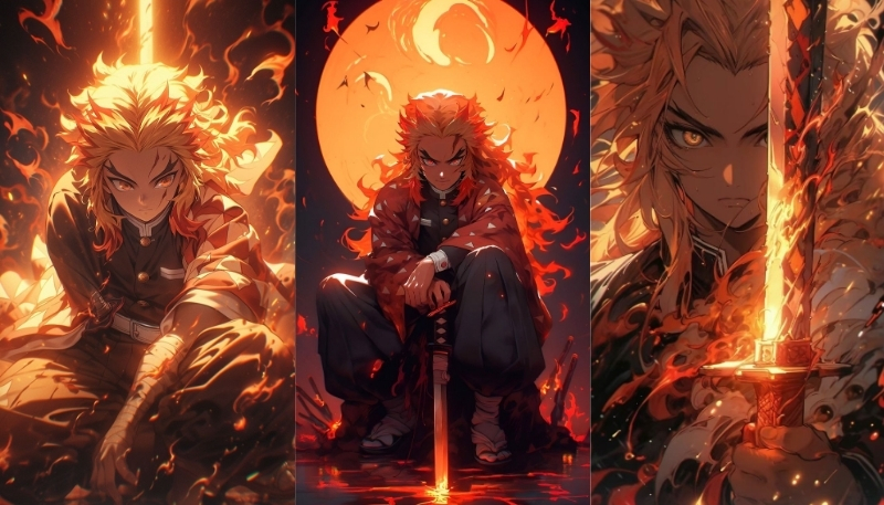 ảnh nền kyojuro rengoku siêu nét