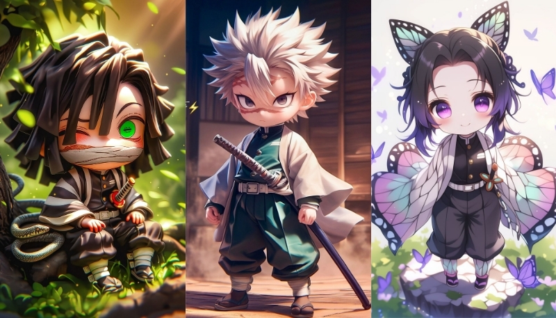 hình kimetsu yaiba chibi