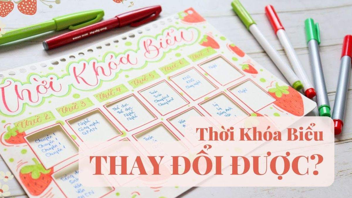 Lợi ích khi trang trí thời khóa biểu